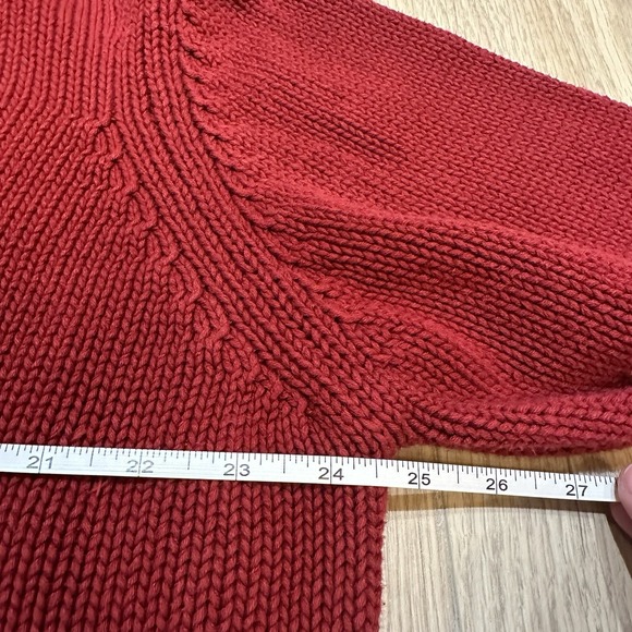 J CREW 100% cotton roll neck fisherman sweater X-LARGE tag vtg 90s y2k prep trad - Picture 4 of 7